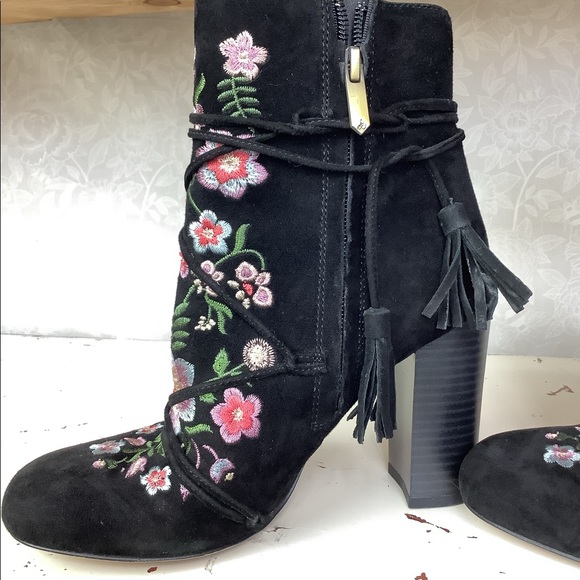 Sam Edelman Embroidered Suede Boots - Picture 5 of 14